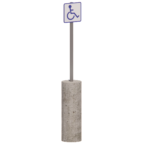 Handicapped Parking Sign - Detail 1