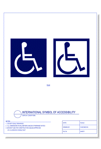 International Symbol of Accessibility - Display Conditions
