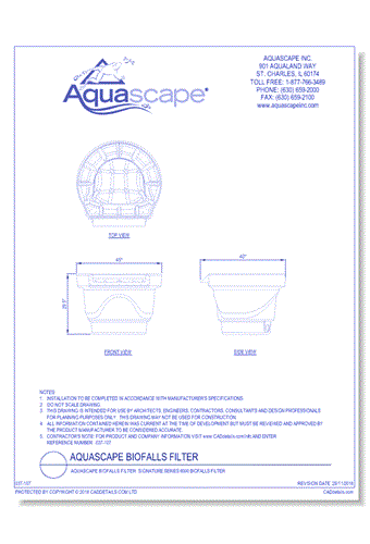 Aquascape BioFalls Filter: Signature Series 6000 BioFalls Filter