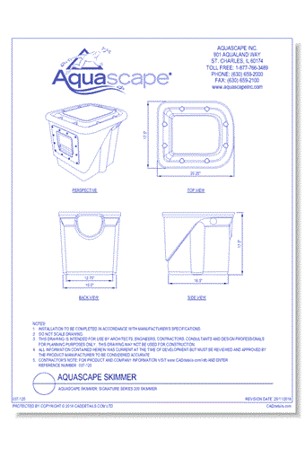 Aquascape Skimmer: Signature Series 200 Skimmer