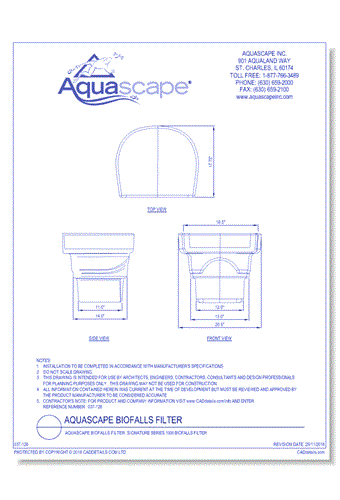 Aquascape BioFalls Filter: Signature Series 1000 BioFalls Filter