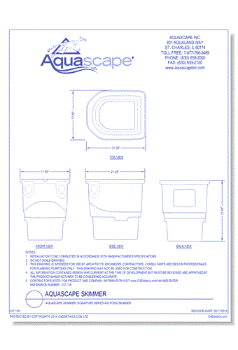 Aquascape Skimmer: Signature Series 400 Pond Skimmer
