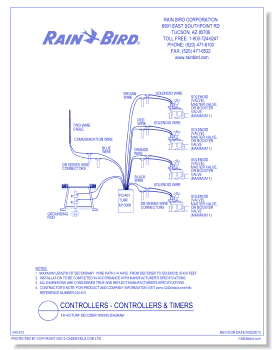 FD-401TURF Decoder Wiring Diagram