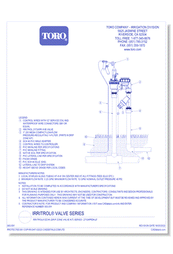 Irritrol® DZVK (Drip Zone Valve Kit) Series - 2713APRDK-LF