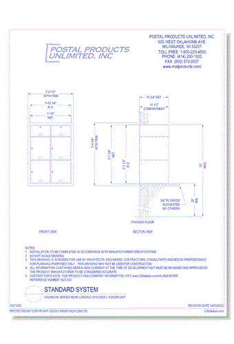 Gaurdian Series Rear Loading (N1023637) - 6 Door Unit