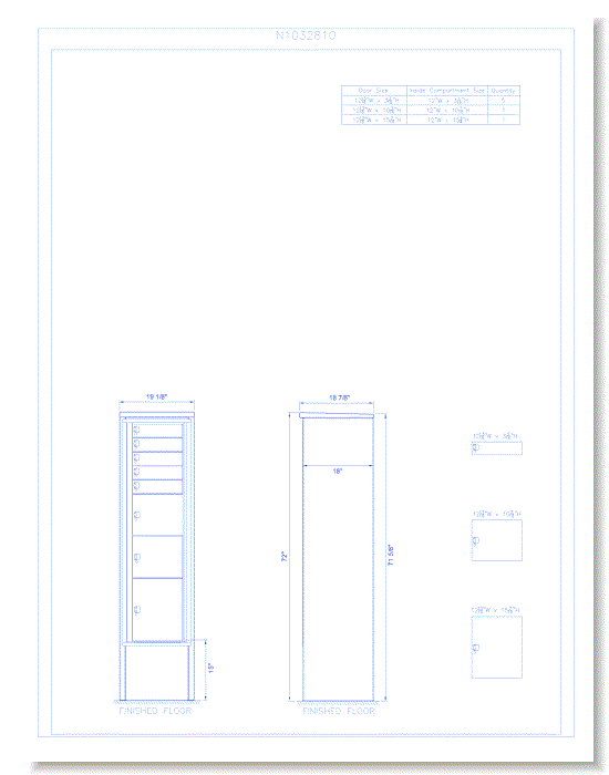 8 Door Freestanding 15" Deep Parcel Locker - Model E19 (N1032810)