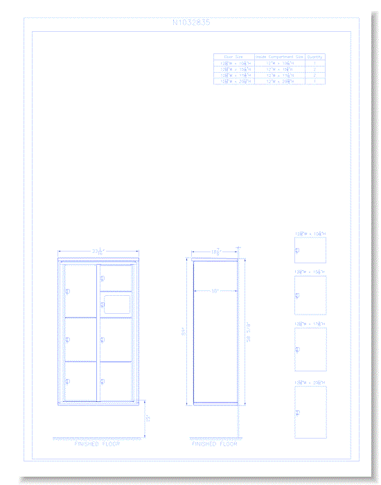 6 Door Surface Mount 15" Deep Parcel Locker – Model SM2 (N1032835)