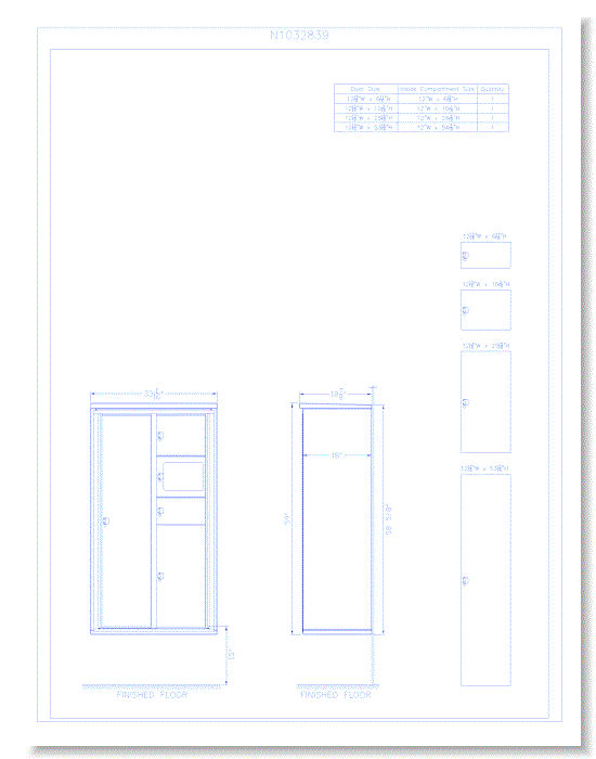 4 Door Surface Mount 15" Deep Parcel Locker – Model SM6 (N1032839)