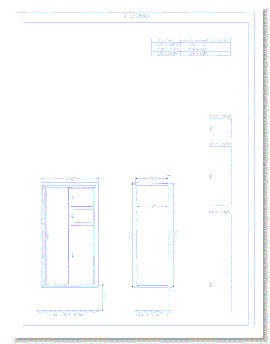 3 Door Surface Mount 15" Deep Parcel Locker – Model SM7 (N1032840)