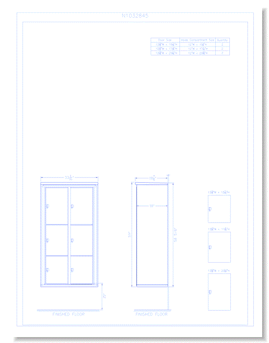 6 Door Surface Mount 15" Deep Parcel Locker – Model SM12 (N1032845)
