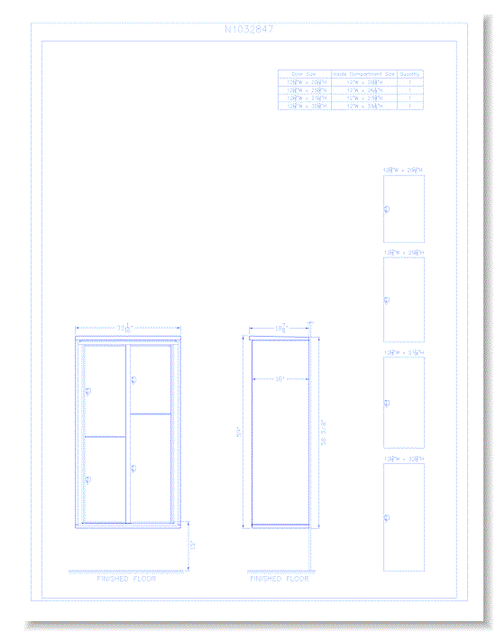 4 Door Surface Mount 15" Deep Parcel Locker – Model SM14 (N1032847)