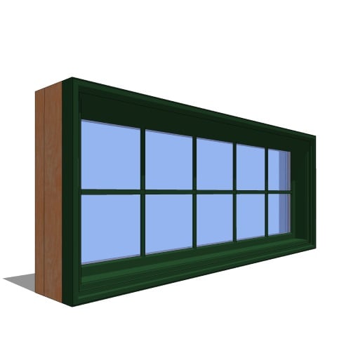 Signature Series™ Window Revit Object: Double Hung Transom - 1 Wide