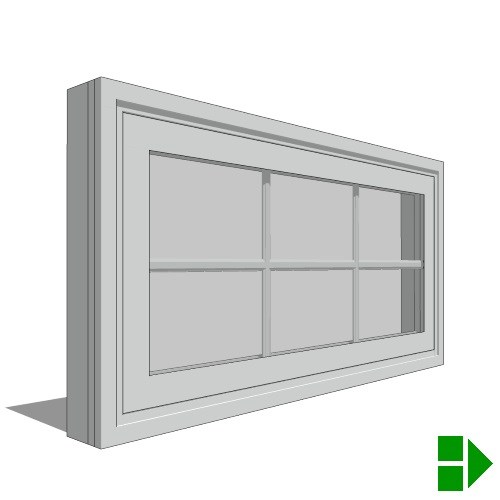 Impervia Series: Double Hung Window, Transom Unit