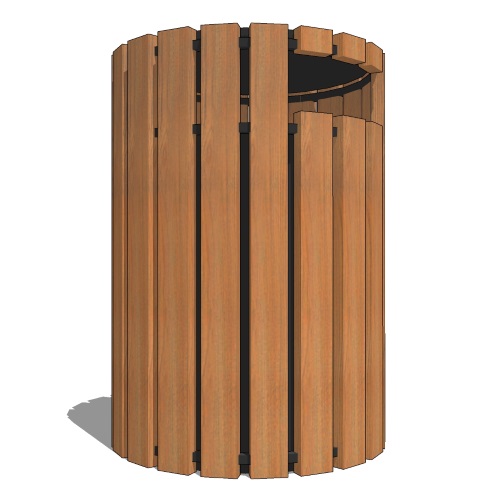 DOGIPARK® 33 Gallon Poly Trash Receptacle with Lid ( 7722-BC )