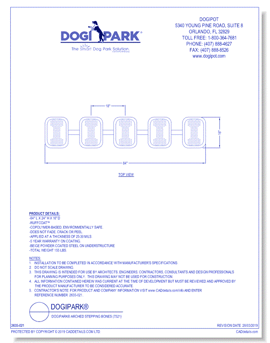 DOGIPARK® Arched Stepping Bones ( 7521 )