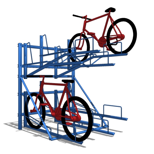 Bike Storage Horizontal: 8 Bike Capacity, Free Standing