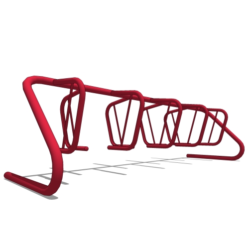 Spartan Bike Rack: 9 to 11 Bikes, Park Both Sides, Surface, Freestanding or In Ground Mount