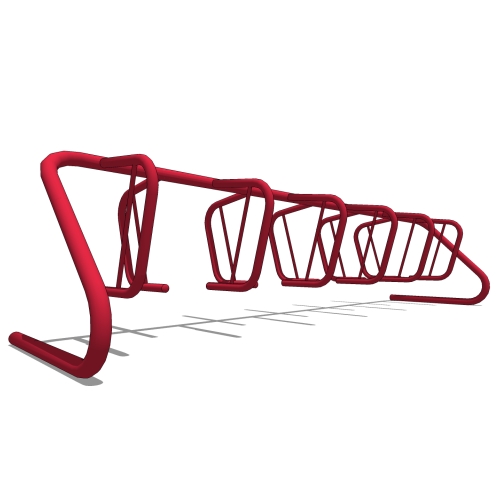 Spartan Bike Rack: 11 to 13 Bikes, Park Both Sides, Surface, Freestanding or In Ground Mount