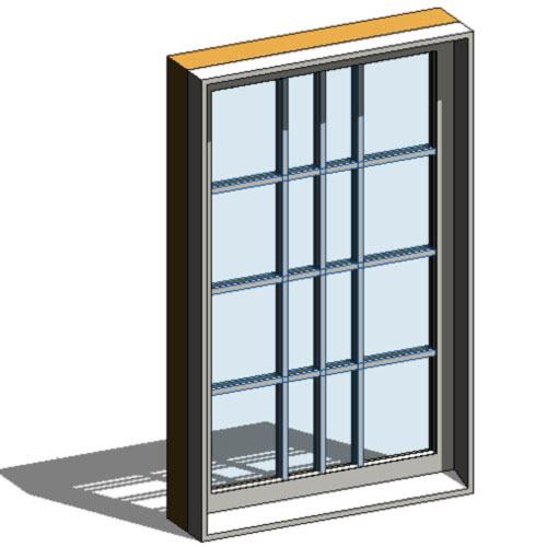 CAD Drawings BIM Models Ply Gem Mira Premium Series: Aluminum Clad Wood Window Fixed Double Hung