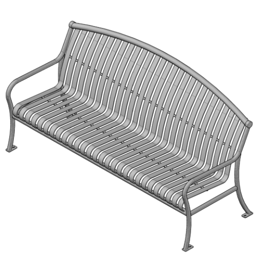 PA6 - 6' Steel Arch Back Bench
