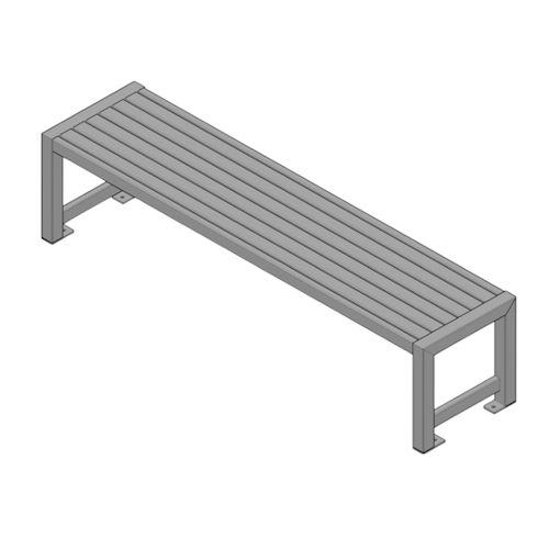 RSSSB4 - 4' and RSSSB6 - 6' Steel Backless Bench