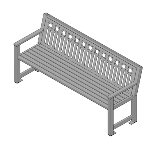 RS_A6 - 6' Steel Arch Back Bench
