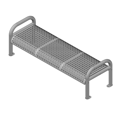 R_4CB_ - 4' and R_6CB_ - 6' Steel Backless Bench