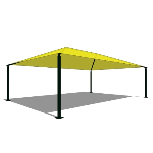 20' x 30' Rectangle Shade with 8' Height, Glide Elbow™, and In-Ground Mount