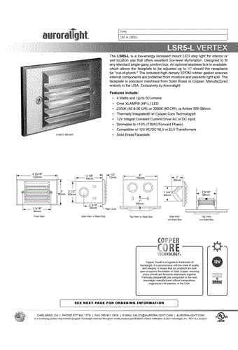 LSR5-L Vertex Step/Wall Light