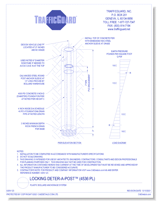 HDPE Locking Deter-A-Post™ (4536 PL): Plastic Bollard Anchorage System