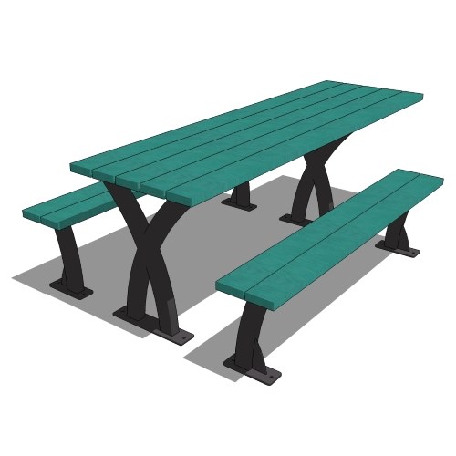 Parker Picnic Table with Wheel Chair Access One Side ( PKPTWC-8 )