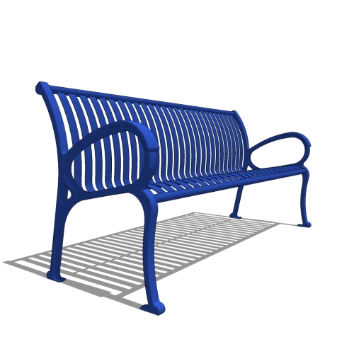 Cunningham™ Bench: Vertical Steel Straps