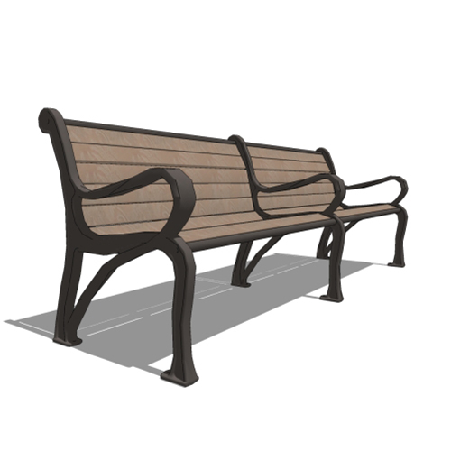 CAD Drawings BIM Models Thomas Steele Gramercy™ Bench: Recycled Plastic