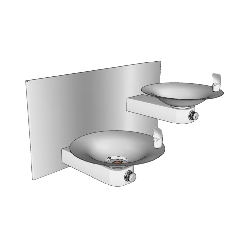 Drinking Fountains: 107-14-HL Non-Recessed, High/Low Drinking Fountain