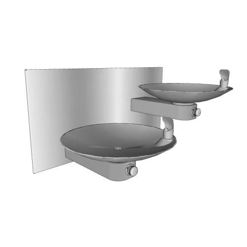 Drinking Fountains: 107-16-HL Non-Recessed, High/Low Drinking Fountain - ADA COMPLIANT