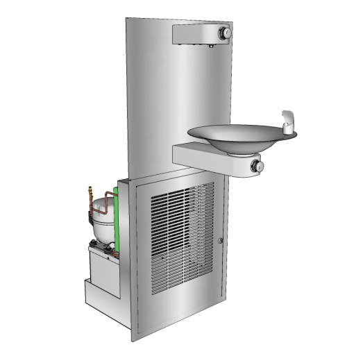 CAD Drawings BIM Models Filtrine Manufacturing Company Electric Water Coolers: FCC-107-14-VP