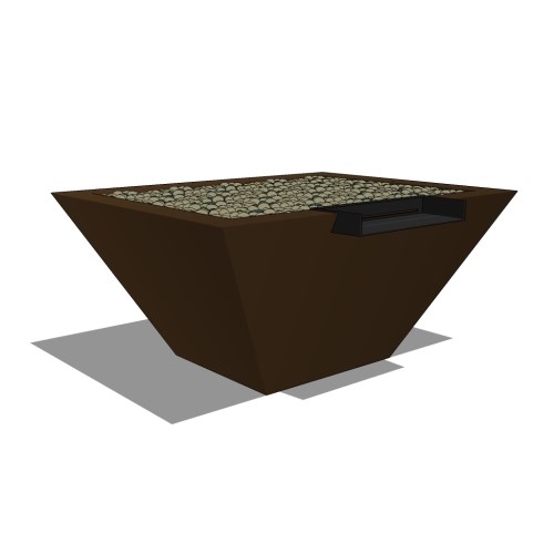 Geo Square Fire & Water Bowl