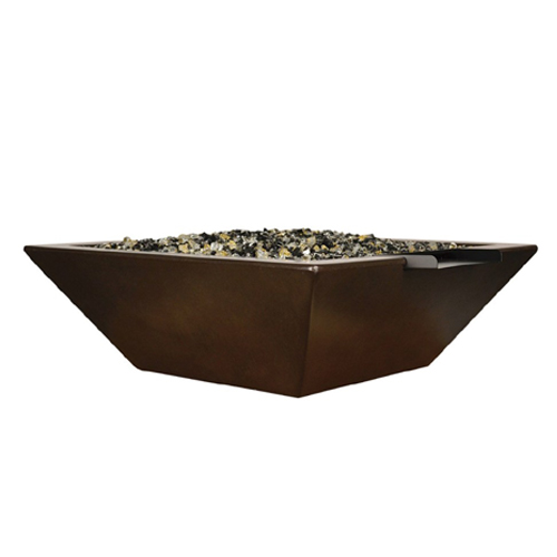 CAD Drawings BIM Models ARCHPOT Geo Square Fire & Water Bowl