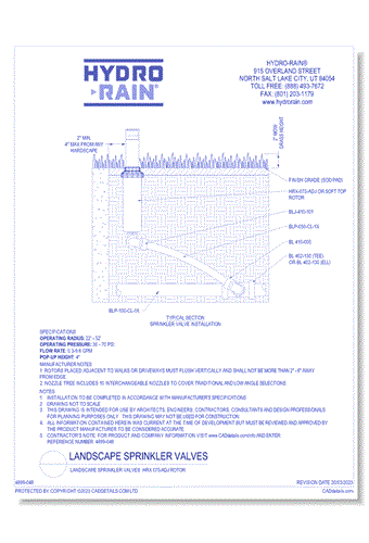 Landscape Sprinkler Valves: HRX 075-ADJ Rotor