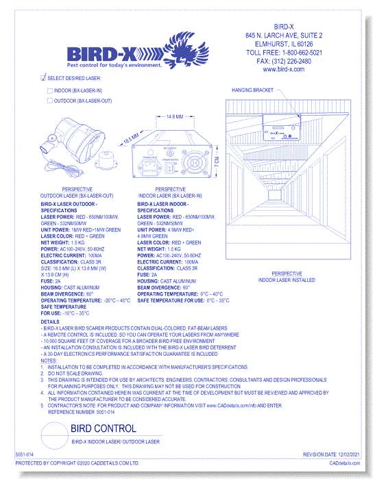 Bird-X Indoor/Outdoor Laser