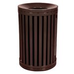 View Streetscape Collection Outdoor Trash Receptacle with Flat Top - 45 Gallon