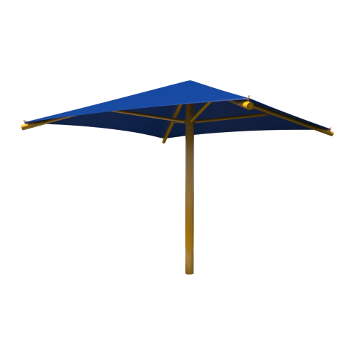 CAD Drawings BIM Models Poligon Single Post Square Umbrella