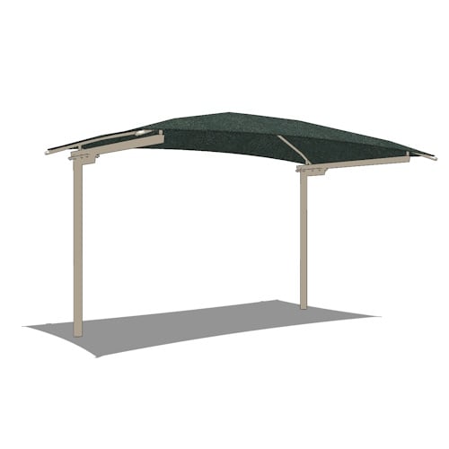 Offset T-Cantilever Shade System - 10' x 20'