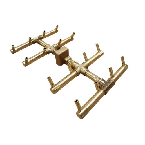 CAD Drawings Montana Fire Pits Double Tree-Style CROSSFIRE Brass Burner: CFBDT160