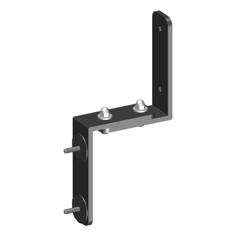 CAD Drawings BIM Models Longboard® Architectural Products  Link & Lock™ Dual Bracket - 90° Center Fixed