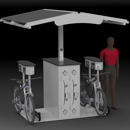 CAD Drawings BIM Models EnerFusion Inc. Phoenix e-Bike & e-Scooter Charging Station (1100S)