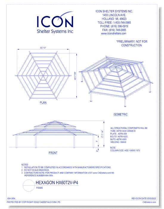 Hexagon HX60T2V-P4 - Frame