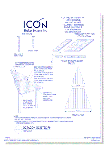 Octagon OC16T2C-P6 - Roof Layout
