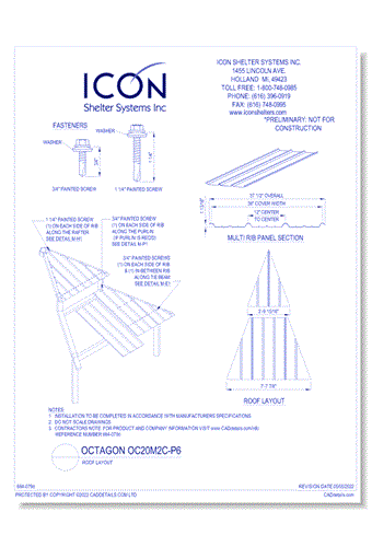Octagon OC20M2C-P6 - Roof Layout