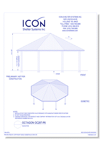 Octagon OC28T-P6 - Elevation